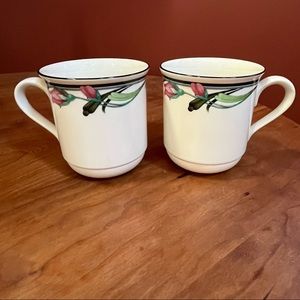 2 Lenox Midnight Blossoms Mugs